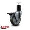 Service Caster 4'' Gray Poly Swivel 1-3/4'' Expanding Stem Caster with Brake SCC-EX20S414-PPUB-PLB-134 - alternate 2